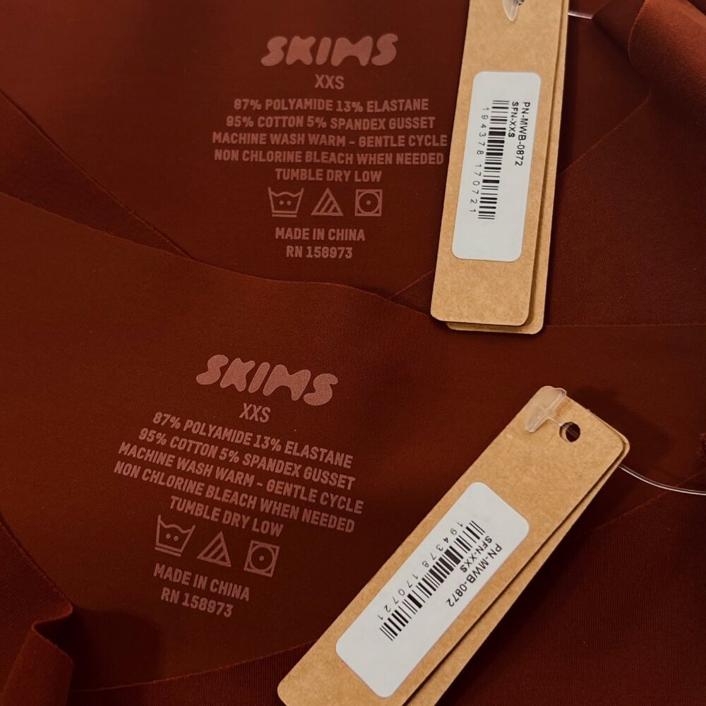 SKIMS Naked Bikini Brief Lot of 2 Saffron XXS - Picture 6 of 8